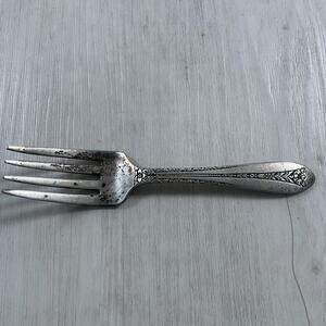 4.5” Margaret Rose by National Sterling Baby Fork Sterling Silver